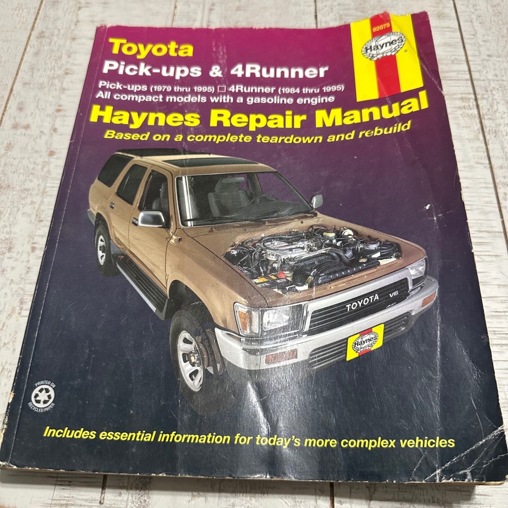 Toyota Pick-ups 1979-1995 4Runner 1984-1995 Haynes Repair Manual 92075